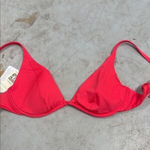 Bright Pink Bikini Top CALZEDONIA Underwire No Padding Adjustable Straps - NWT